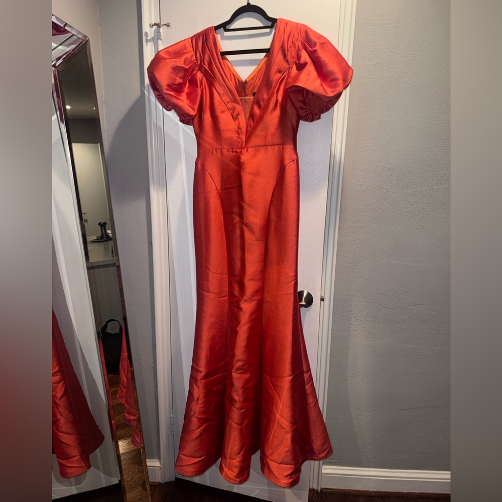 Marchesa Notte Puff Sleeve Evening Gown NWOT